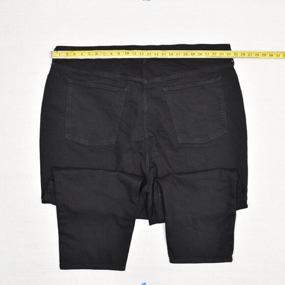 Old Navy Women's Sky Hi Straight Jeans Extra High Rise Zip Cotton Black Size 28 - Picture 4 of 8